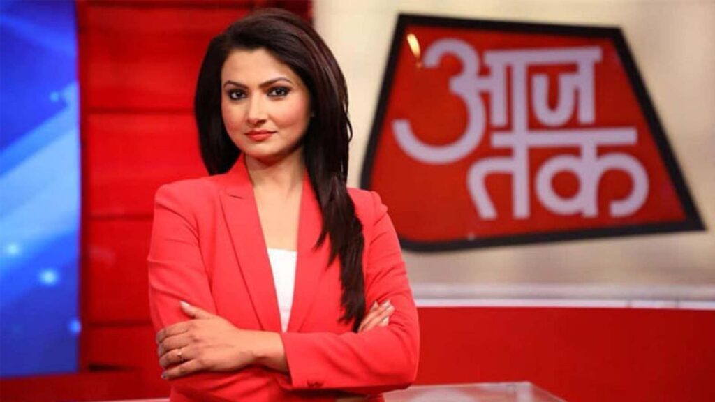 Female News Anchor in India