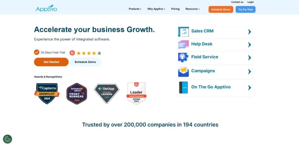 Apptivo - Free CRM Software