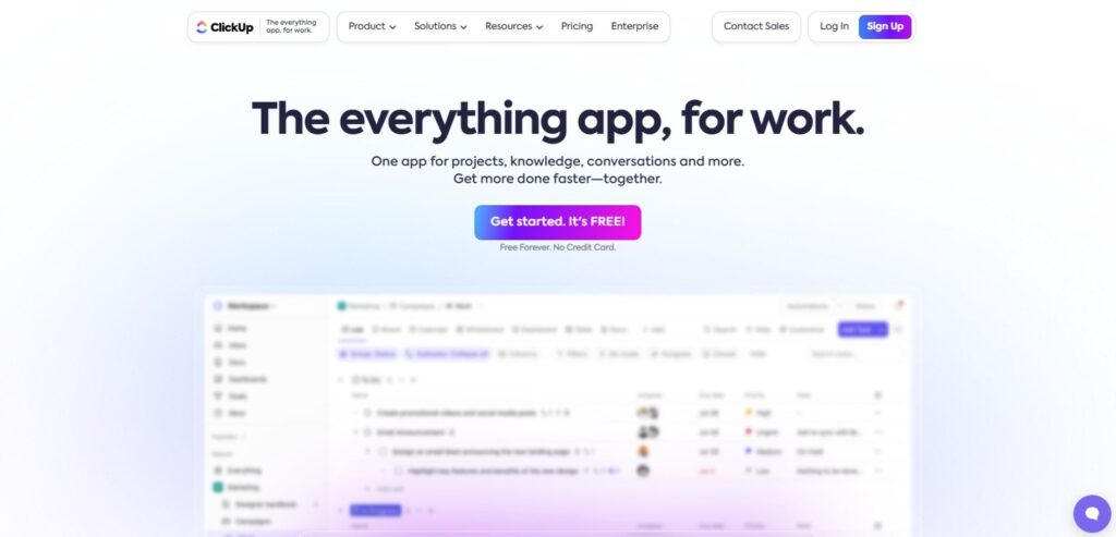 ClickUp - Best Marketing Project Management Tools