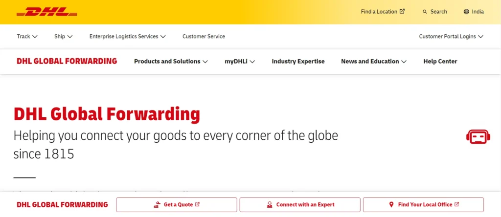 Logistics company in Chennai - DHL Global Forwarding India Pvt. Ltd.