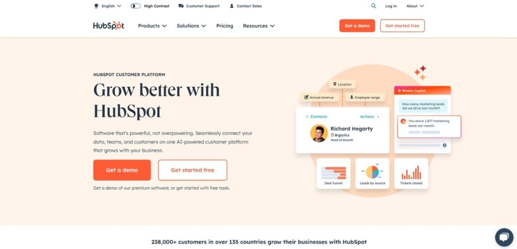 HubSpot - Best AI Tools for Small Business