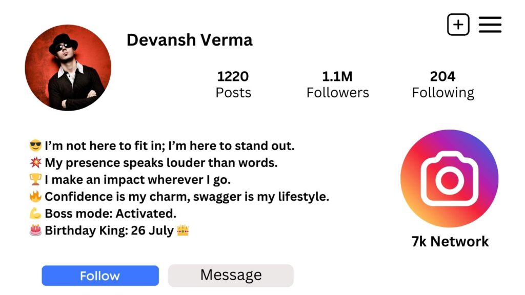 Instagram VIP Bio