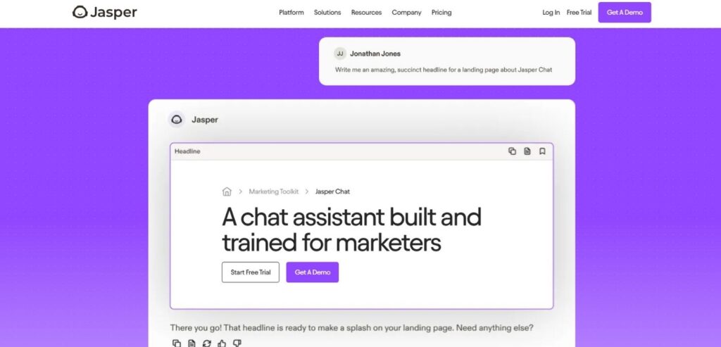 Jasper Chat - AI ChatBot Tools