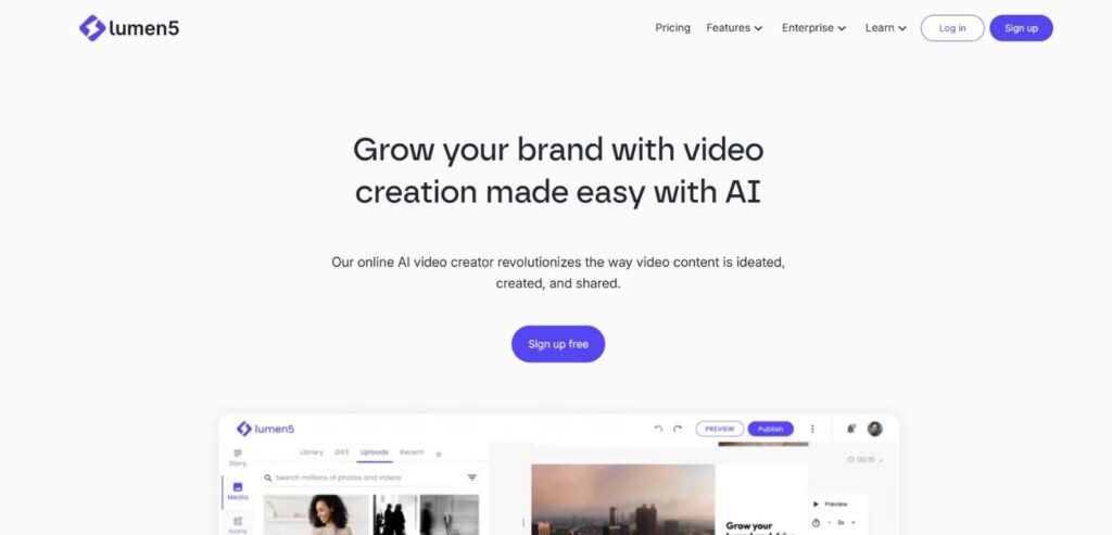 Lumen5 - Best AI Tools for Small Business