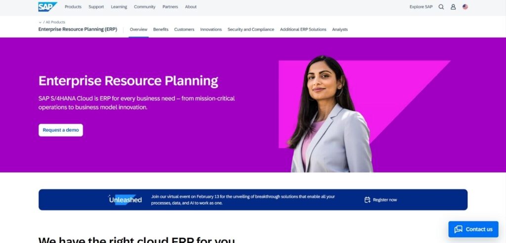 SAP ERP - Enterprise Resource Planning Software