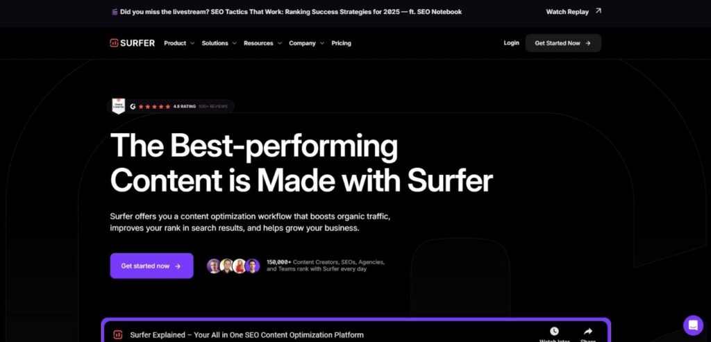 Surfer SEO - Best AI Tools for Small Business