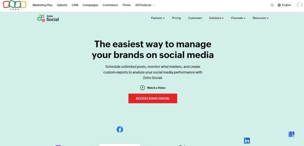 Zoho Social - Social Media Analytics Tools