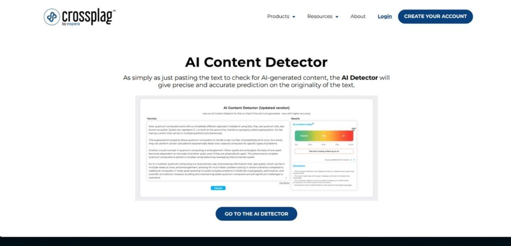 Crossplag - AI Content Detector Tools