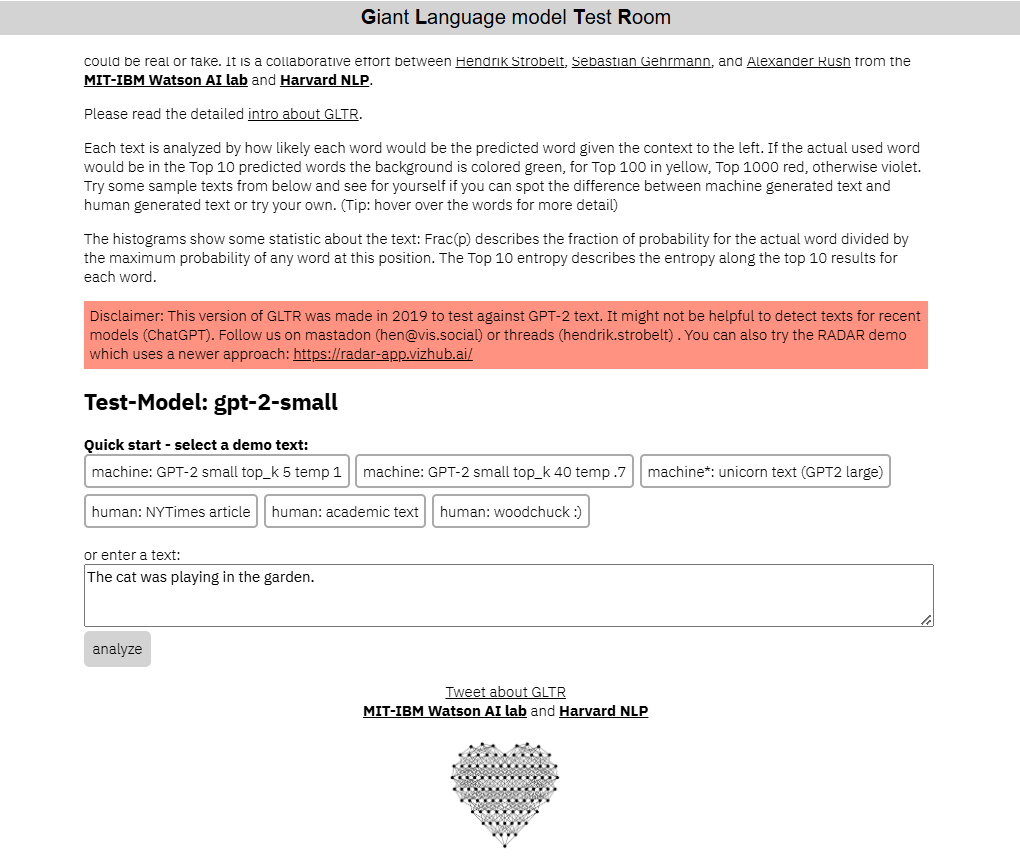 Gltr - AI Content Detector Tools
