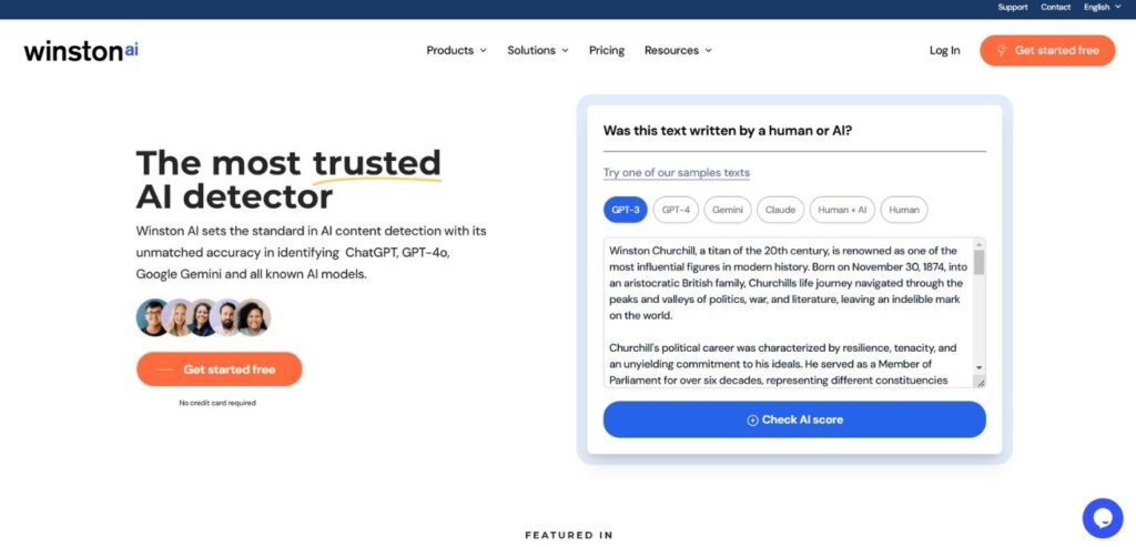 Winston AI - AI Content Detector Tools
