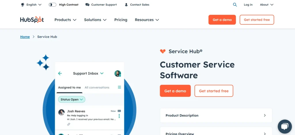 Customer Support Tool - HubSpot Service Hub