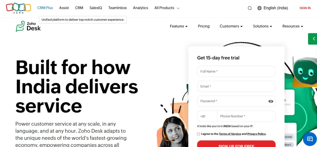 Customer Support Tool - Zoho Desk