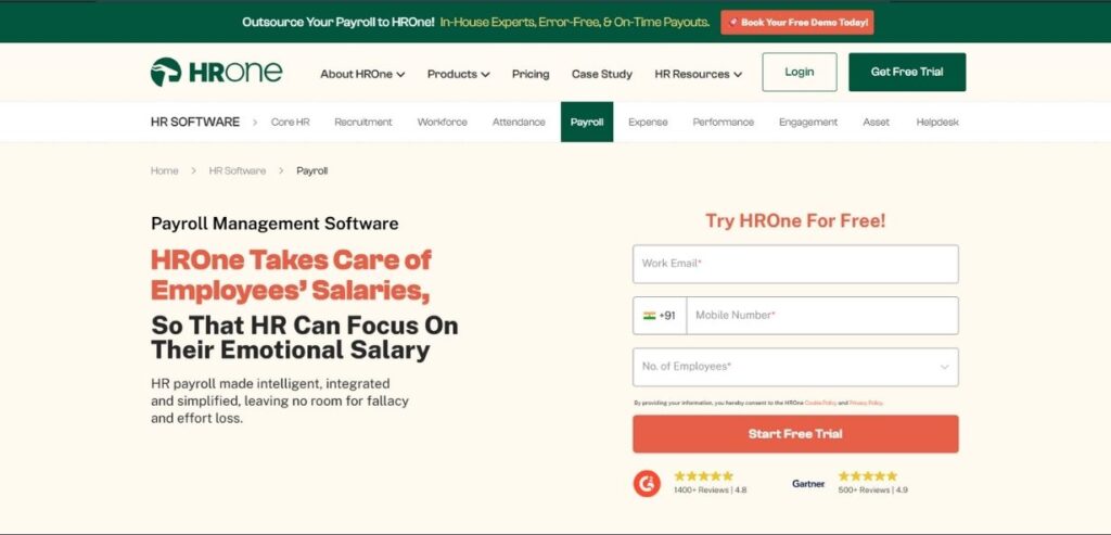 HROne - Top Payroll Software in India