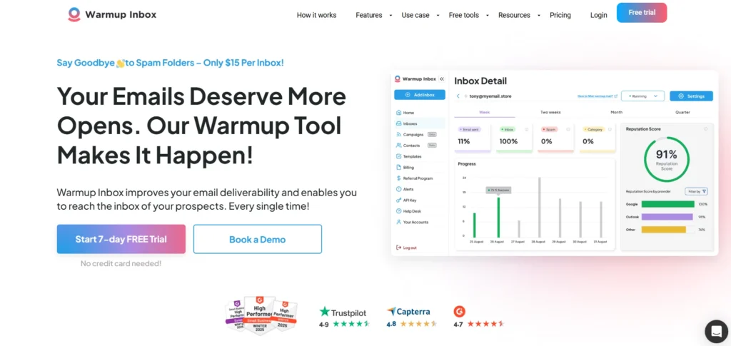 Cold Email Outreach Tool - Warmup Inbox