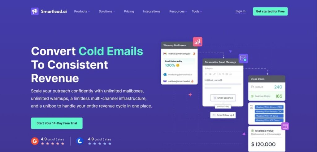 Smartlead.ai - Best Cold Email Outreach Tools