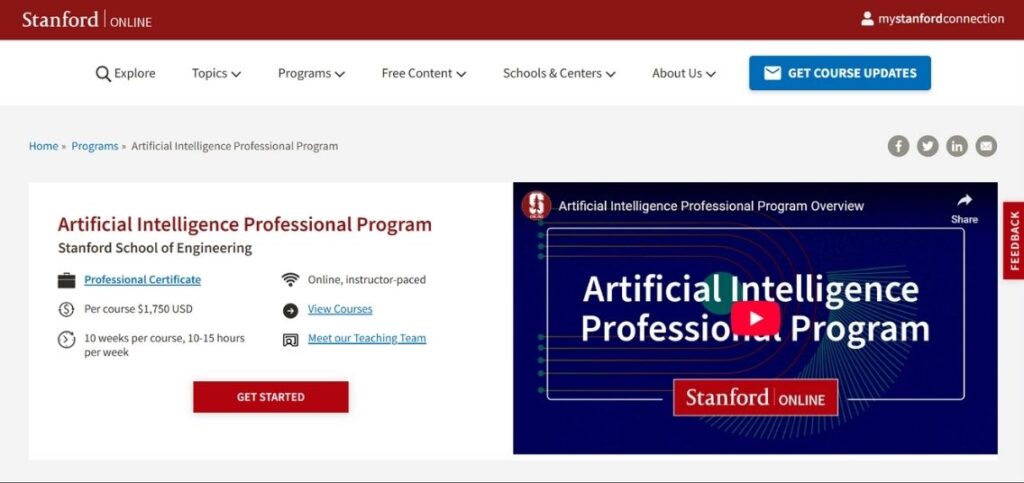 Top Artificial Intelligence Courses in India