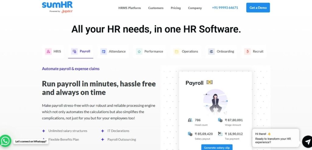 SumHR - Top Payroll Software in India