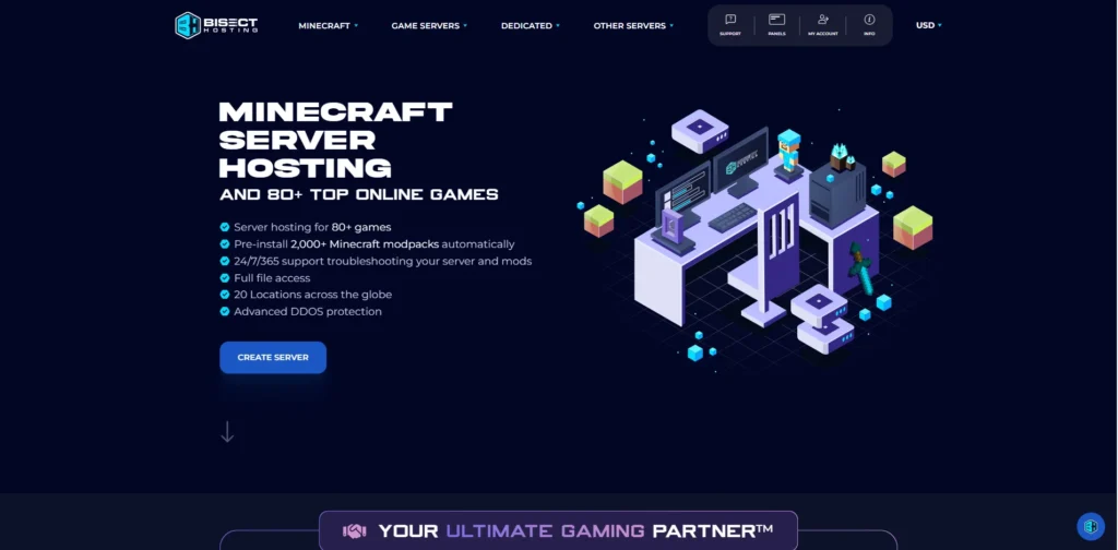 Minecraft Server Hosting Service - BisectHosting