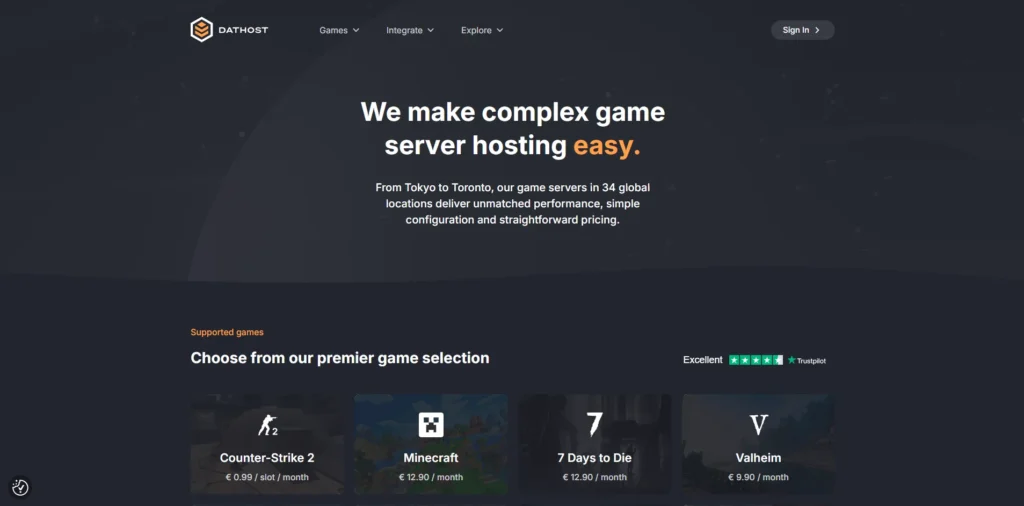 Minecraft Server Hosting Service - DatHost