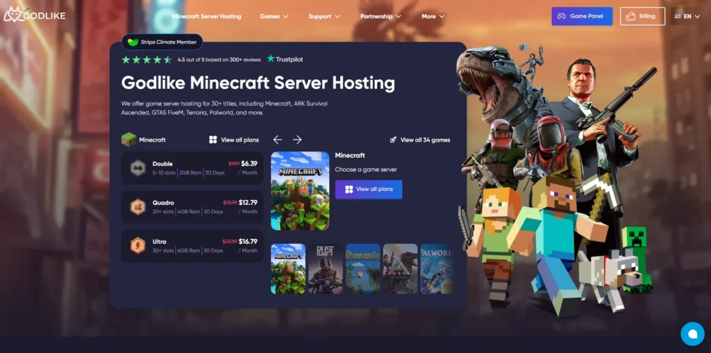 Minecraft Server Hosting Service - Godlike