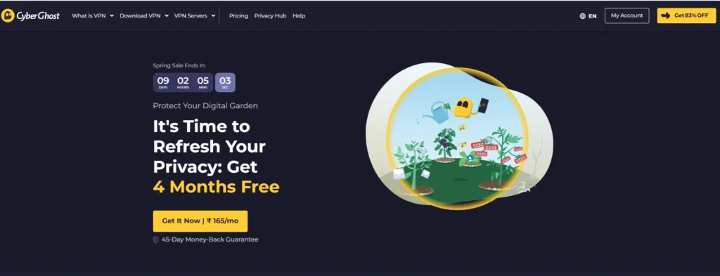 CyberGhost- VPNs for TikTok