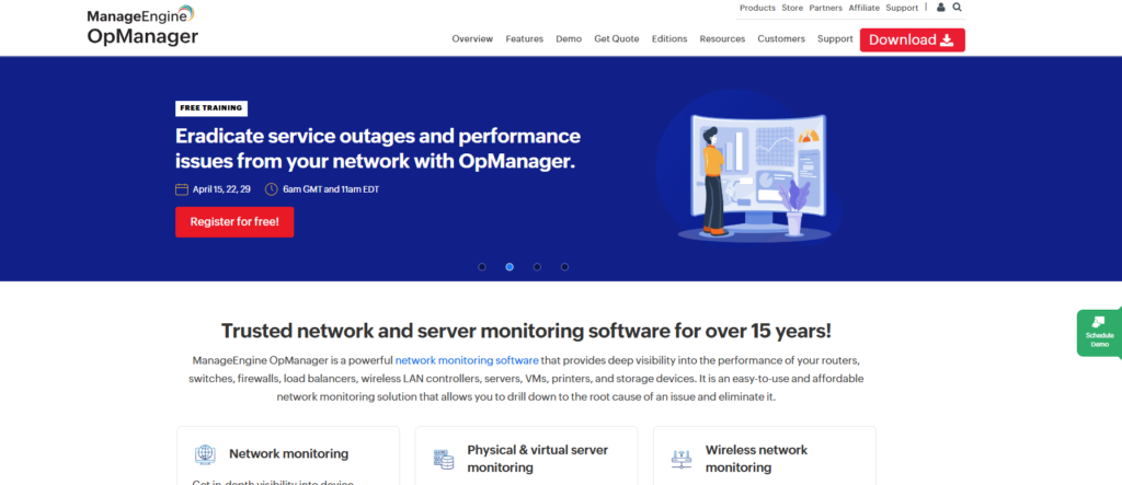 10 Best Network Monitoring Software-ManageEngine OpManager