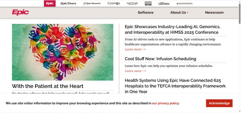 Healthcare Software Companies in USA - epic