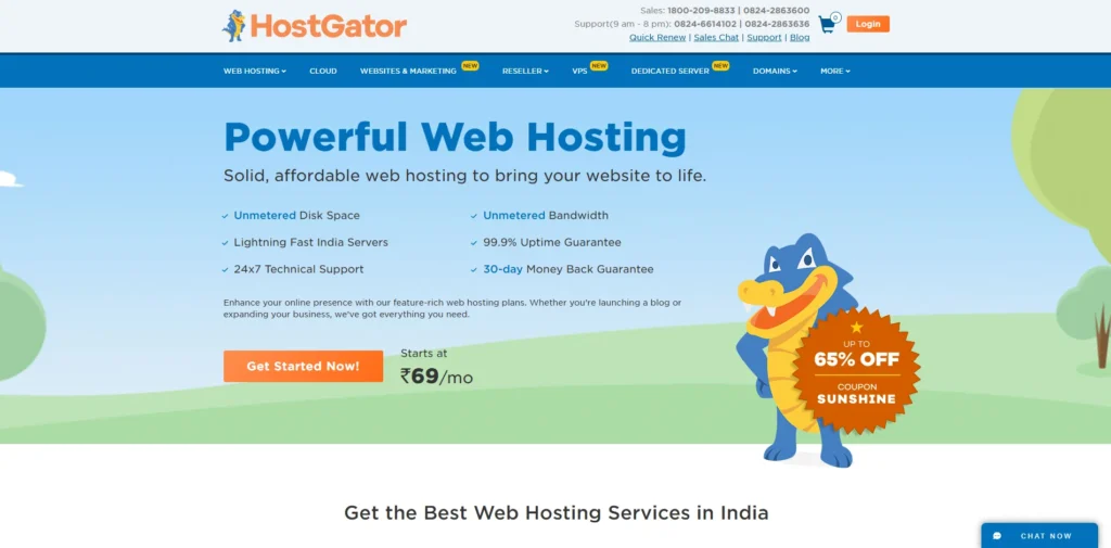 Cloud Hosting Service in India - HostGator