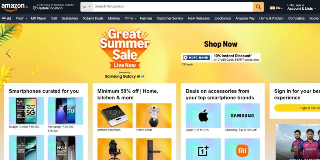 Product Based Companies in India - Amazon
