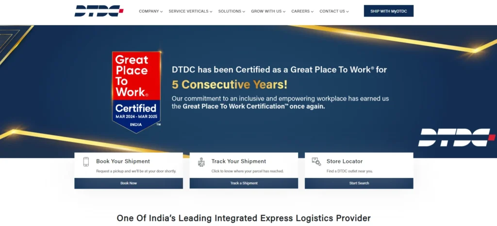 DTDC Courier Franchise Cost in India