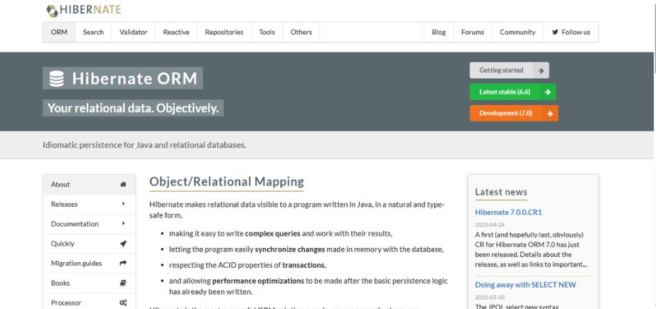 Best ORM Tools - hibernate