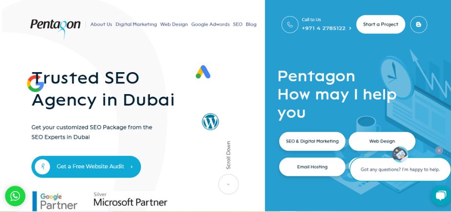 seo agencies in Dubai - pentagon