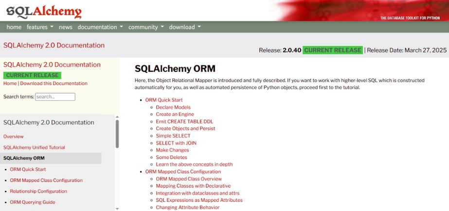 Best ORM Tools - sqlalchemy
