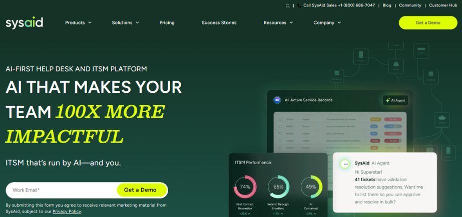 it service desk tools - sysaid