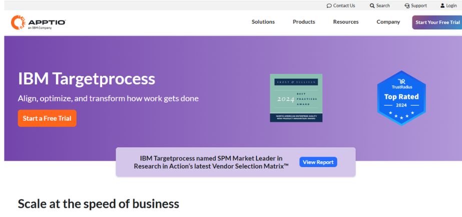 best scrum tools - targetprocess