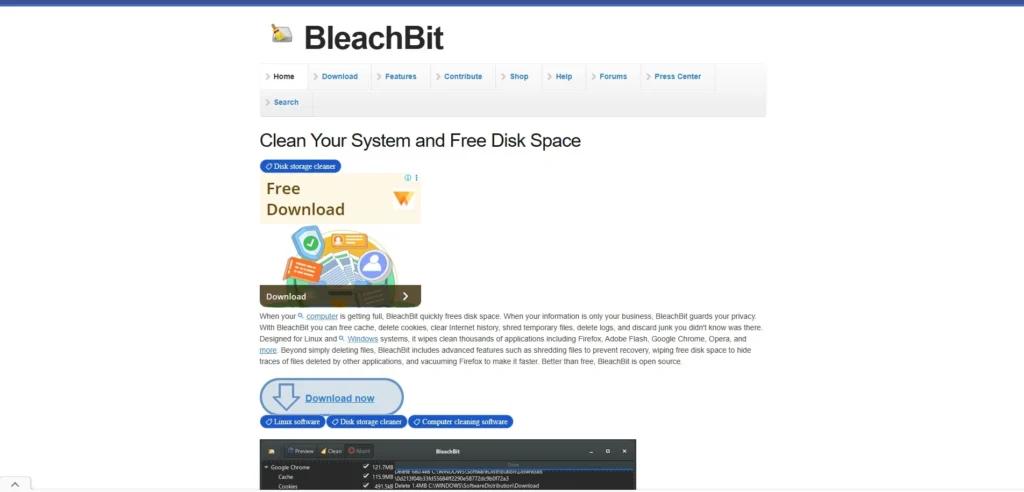 Best PC Cleaner - BleachBit