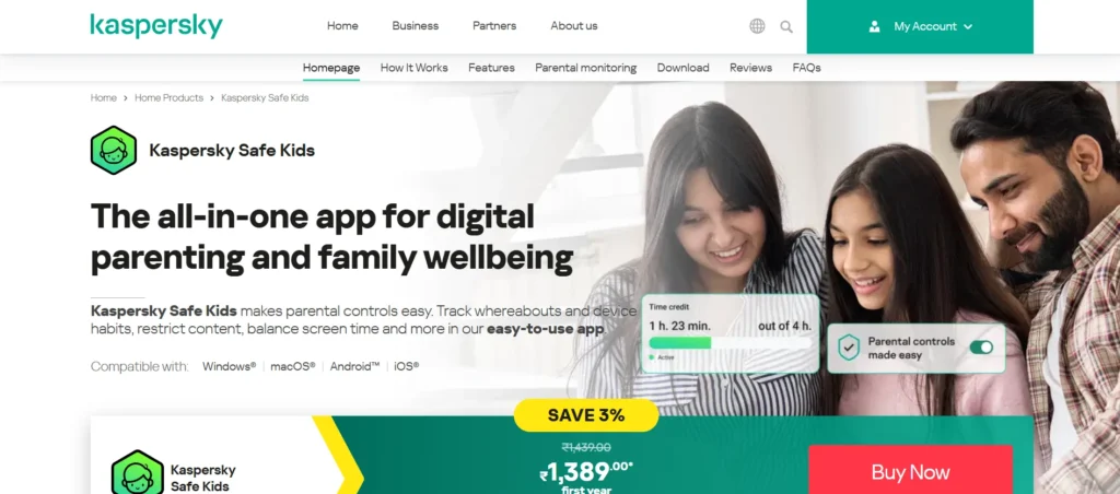 Parental Control Software–Kaspersky Safe Kids
