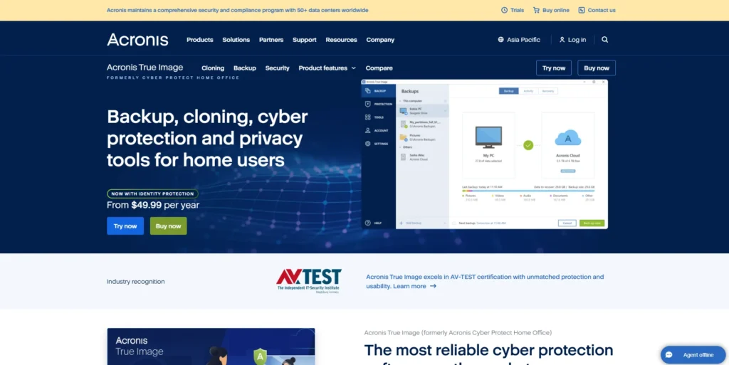 Acronis Cyber Protect Home Office-Cloud Backup Tools