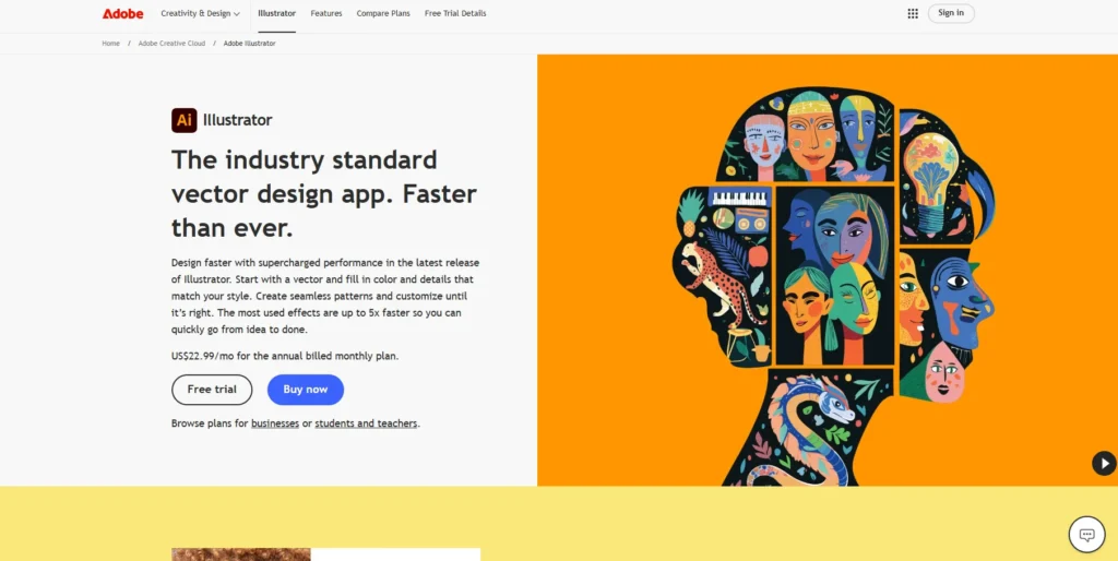 Adobe Illustrator (with Firefly Integration)-AI Image Generators Tools