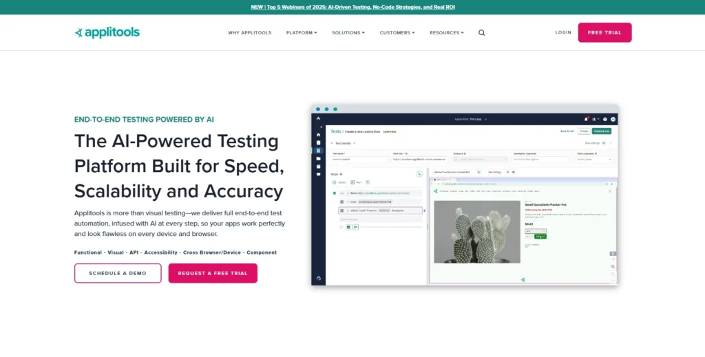 Applitools-AI Automation Tools