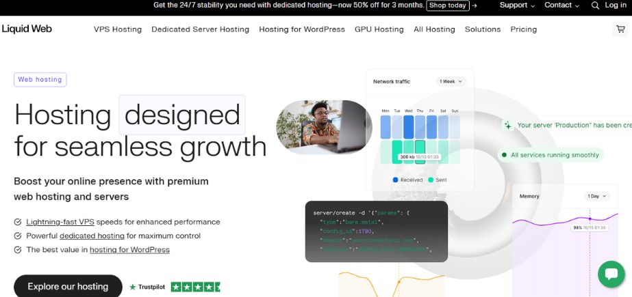 Best Hosting for High-Traffic Websites - liquid web