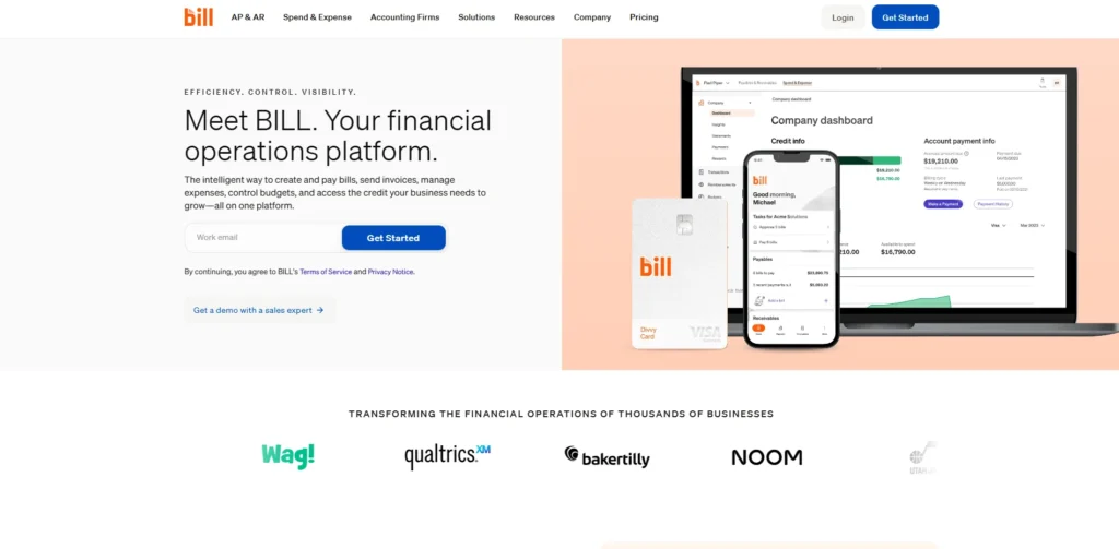 ACH Payment Processing Company - Bill.com