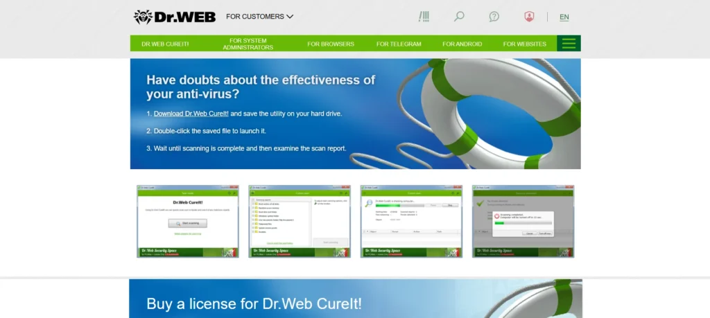 Malware Removal Tool -Dr.Web CureIt