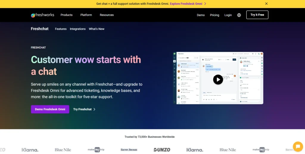Freshchat by Freshworks-Helpdesk Chatbots and AI Assistants