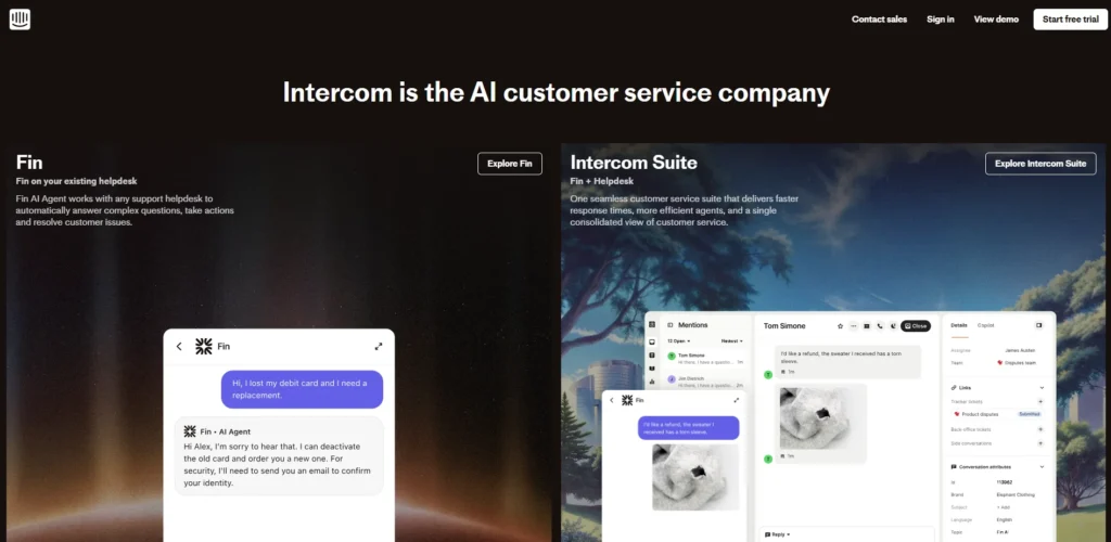 Intercom Fin AI-Helpdesk Chatbots and AI Assistants