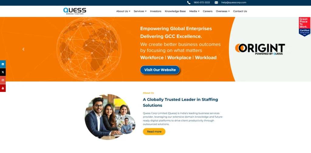 BPO Company in Bangalore - Quess Corp