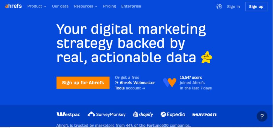 SaaS Marketing Tools - ahrefs