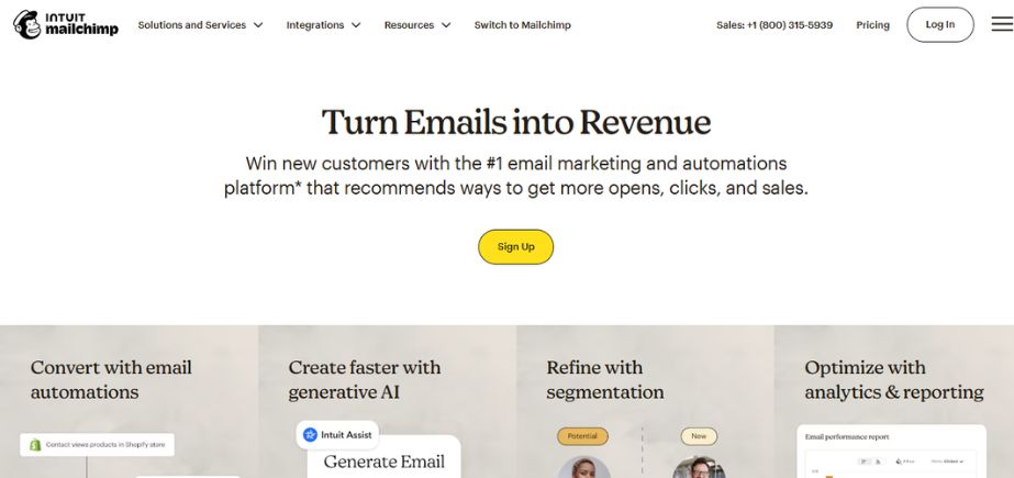SaaS Marketing Tools - mailchimp