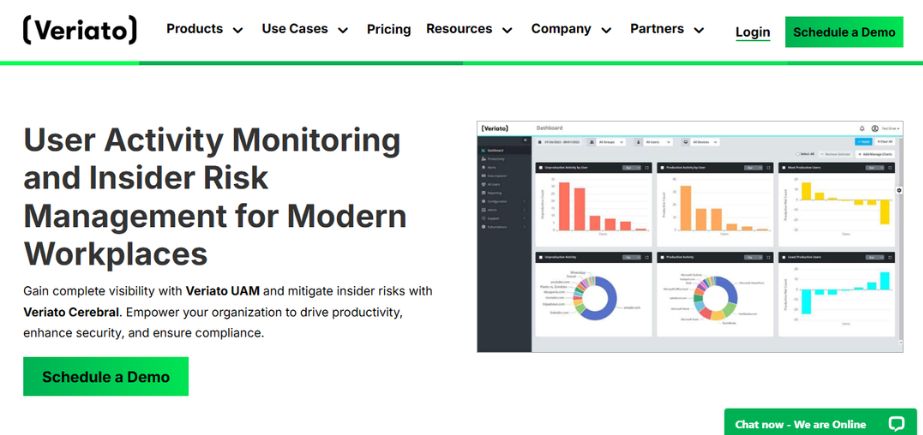 remote employee monitoring software - veriato