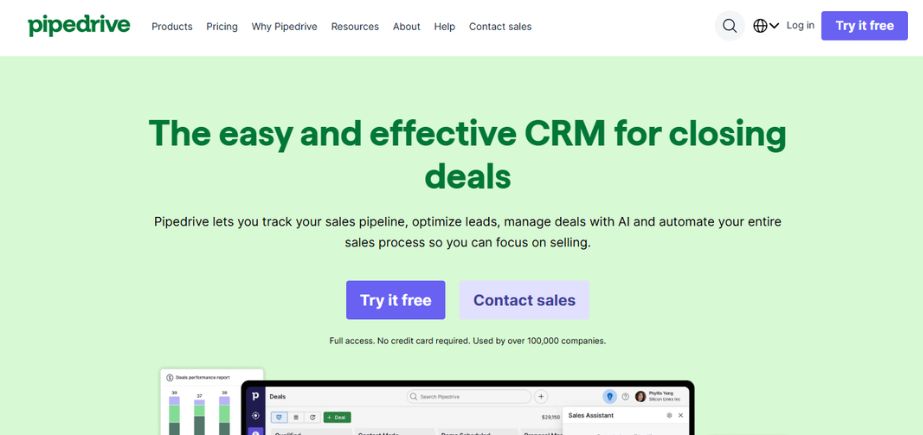 salesforce alternatives - pipedrive